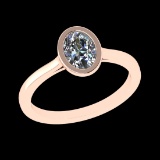 0.75 Ctw VS/SI1 Diamond 10k Rose Gold Solitaire Ring (ALL DIAMOND ARE LAB G