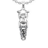 0.53 Ctw VS/SI1 Diamond Prong Set 14k white Gold Pandant (ALL DIAMOND ARE L