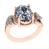 5.10 Ctw VS/SI1 Diamond 14k Rose Gold Engagement Ring