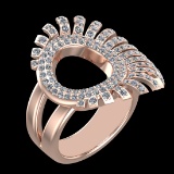 1.74 Ctw VS/SI1 Diamond 10k Rose Gold Engagement Ring (ALL DIAMOND ARE LAB