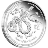 Australia Silver Kilo 2013 Lunar Snake Proof