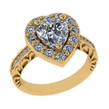 2.52 Ctw VS/SI1 Diamond 14k Yellow Gold Engagement Ring (ALL DIAMOND ARE LA