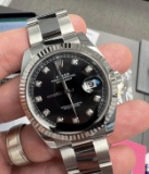 Rolex OysterPerpetual Datejust 41mm Black Dial w/Factory Diamonds Comes wit