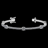 2.10 Ctw VS/SI1 Diamond Style 14K White Gold Bracelet (ALL DIAMOND ARE LAB