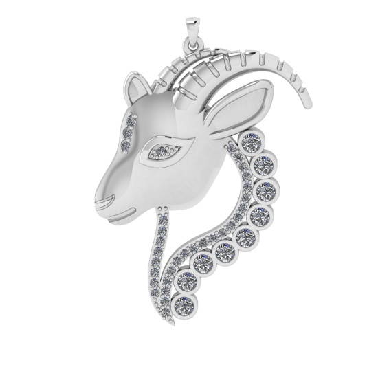 0.48 Ctw VS/SI1 Diamond 14k white Gold Pendant (ALL DIAMOND ARE LAB GROWN )