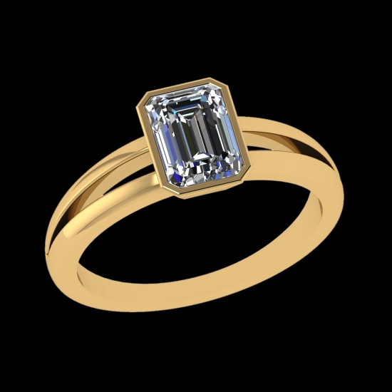 1.00 Ctw VS/SI1 Diamond 10k Yellow Gold Solitaire Ring (ALL DIAMOND ARE LAB
