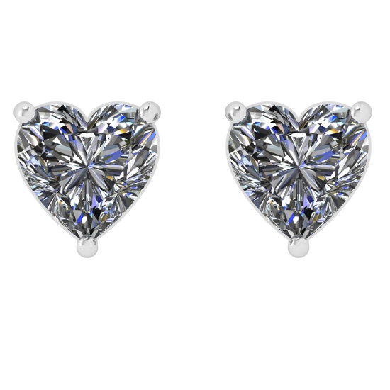 1.00 Ctw VS/SI1 Diamond 14k white Gold Stud Earrings (ALL DIAMOND ARE LAB G