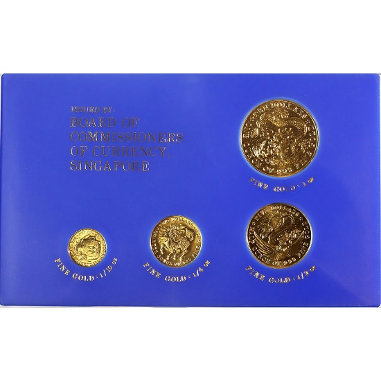 Singapore 4 Piece Gold Set 1983 BU