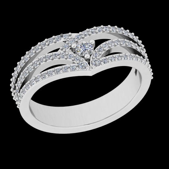 0.49 Ctw VS/SI1 Diamond 10k white Gold Engagement Ring (ALL DIAMOND ARE LAB