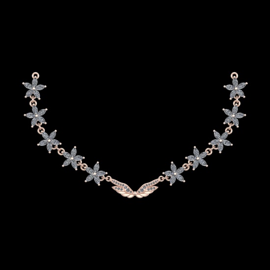 26.36 Ctw VS/SI1 Diamond 10k Rose Gold Necklace (ALL DIAMOND ARE LAB GROWN)