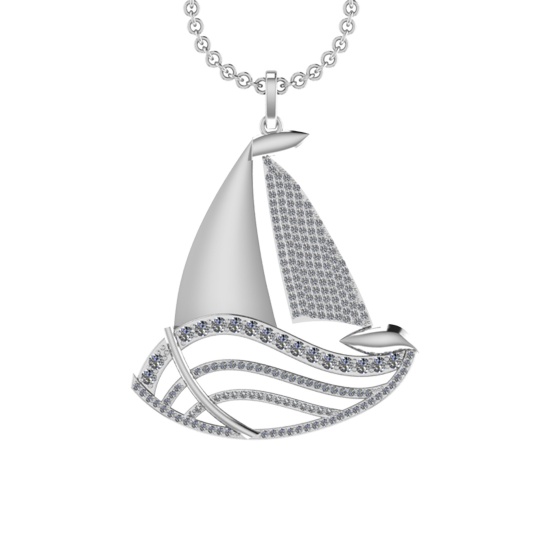 1.94 Ctw VS.SI1 (ALL DIAMOND ARE LAB GROWN ) Diamond 14k white Gold Necklac