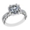 2.97 Ctw SI2/SI1 Diamond 14k white Gold Engagement Ring (ALL DIAMOND ARE LA
