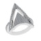 1.02 Ctw SI2/SI1 Diamond Prong Set 14k white Gold Engagement Ring (ALL DIAM