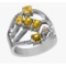 2.21 Ctw VS/SI1 Fancy Natural Yellow Brown and white Diamond 14K White Gold