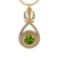 1.85 Ctw VS/SI1 Peridot and Diamond 10K Yellow Gold Pendant (ALL DIAMOND AR