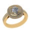 1.93 Ctw VS/SI1 Diamond 14K Yellow Gold Engagement Ring (ALL DIAMOND ARE LA