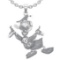 1.60 Ctw VS/SI1 Diamond 10K White Gold Hip Hop Style Necklace (ALL DIAMOND
