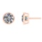 1.00 Ctw VS/SI1 Diamond 14k Rose Gold Stud Earrings (ALL DIAMOND ARE LAB GR