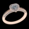 0.88 Ctw VS/SI1 Diamond 10k Rose Gold Engagement Ring (ALL DIAMOND ARE LAB