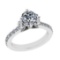 3.29 Ctw VS/SI1 Diamond 14k white Gold Engagement Ring (ALL DIAMOND ARE LAB