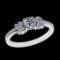 0.77 Ctw VS/SI1 Diamond 10k white Gold Engagement Ring (ALL DIAMOND ARE LAB
