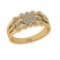 0.42 Ctw VS/SI1 Diamond Prong Set 14k Yellow Gold Engagement Ring (ALL DIAM