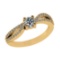 0.73 Ctw SI1/SI2 Diamond 14k Yellow Gold Engagement Ring (ALL DIAMOND ARE L