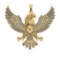 3.73 Ctw VS/SI1 Diamond 14k Yellow Gold Eagle theme Pendant (ALL DIAMOND AR