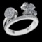 1.49 Ctw VS/SI1 Diamond 10k white Gold Engagement Ring (ALL DIAMOND ARE LAB