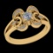 0.34 Ctw VS/SI1 Diamond Prong Set 10k Yellow Gold Engagement Ring( (ALL DIA