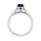 0.82 Ctw VS/SI1 Blue Sapphire and Diamond 14k white Gold Engagement Ring (A