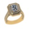 3.77 CtwVS/SI1 Diamond 14K Yellow Gold Engagement Ring