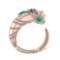 1.82 Ctw VS/SI1 Emerald and Diamond 14K Rose Gold Engagement Ring ALL DIAMO
