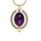 45.78 Ctw VS/SI1 Amethyst and Diamond 14K Yellow Gold Pendant