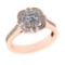 0.82 Ctw VS/SI1 Diamond 14k Rose Gold Engagement Ring