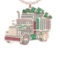5.68 Ctw VS/SI1 Emerald ,Ruby And Diamond 14K Rose Gold Necklace (ALL DIAMO