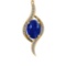 7.93 Ctw SI1/SI2 Tanzanite and Diamond 14k Yellow Gold Pandant (ALL DIAMOND