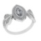 0.83 Ctw VS/SI1 Diamond 14K White Gold Engagement Ring