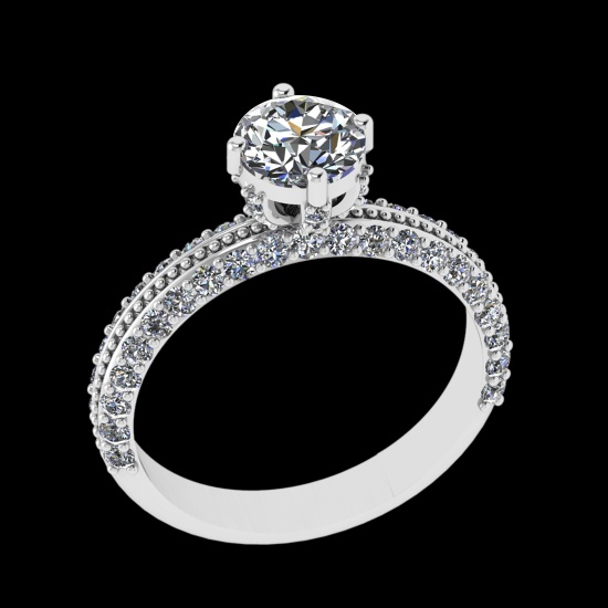 1.61 Ctw VS/SI1 Diamond 10k white Gold Engagement Ring (ALL DIAMOND ARE LAB