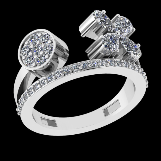 1.49 Ctw VS/SI1 Diamond 10k white Gold Engagement Ring (ALL DIAMOND ARE LAB