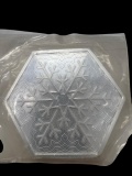 10oz Hexagon Silver Snowflake