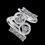1.14 Ctw VS/SI1 Diamond 10k white Gold Engagement Ring (ALL DIAMOND ARE LAB