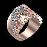 1.31 Ctw VS/SI1 Diamond 10k Rose Gold Engagement Ring (ALL DIAMOND ARE LAB