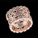 1.66 Ctw VS/SI1 Diamond 10K Rose Gold Eternity Ring (ALL DIAMOND ARE LAB GR