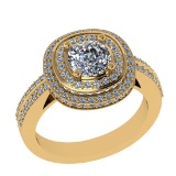 1.93 Ctw VS/SI1 Diamond 14K Yellow Gold Engagement Ring (ALL DIAMOND ARE LA