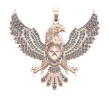 3.73 Ctw VS/SI1 Diamond 14k Rose Gold Eagle theme Pendant (ALL DIAMOND ARE