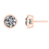 1.00 Ctw VS/SI1 Diamond 14k Rose Gold Stud Earrings (ALL DIAMOND ARE LAB GR