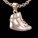 1.82 Ctw VS/SI1 Diamond Prong Set 18K Rose Gold Necklace (ALL DIAMOND ARE L