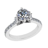 3.29 Ctw VS/SI1 Diamond 14k white Gold Engagement Ring (ALL DIAMOND ARE LAB