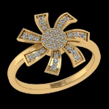 0.22 Ctw VS/SI1 Diamond Prong Set 10k Yellow Gold Engagement Ring ( (ALL DI